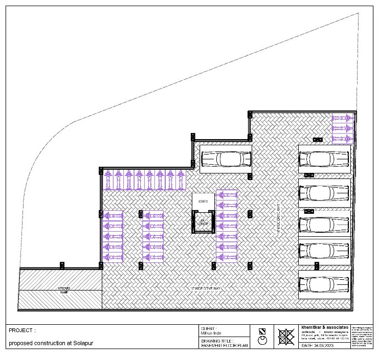 Basement parking floor plan